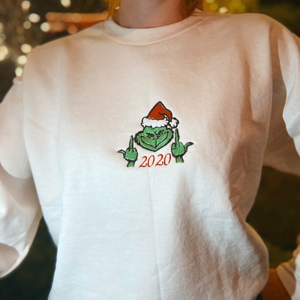The grinch 2020 embroidered sweatshirt